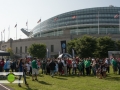 At Soldier Field in Chicago, Allstate celebrates with soccer fans before 2 CONCACAF Gold Cup matches.