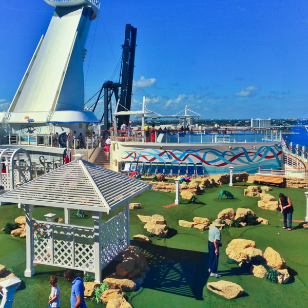 Mini-Golf; One of the many activities on Deck 15 of the Royal Caribbean Allure of the Seas