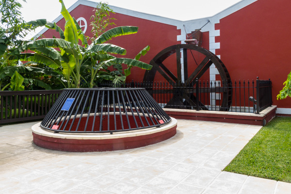 At the John Watling's Rum Distillery on Nassau, a hand-cut well and water wheel are part of the decor.