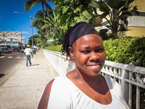 Shelly - a devout young woman in search of a job in Nassau