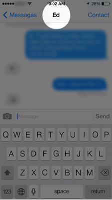 iOS 7 messages only show the person's first name