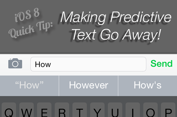 iOS 8 Quick Tip - Making Predictive Text Go Away.  ©2014 Ari Shaprio - AShapiro Studios