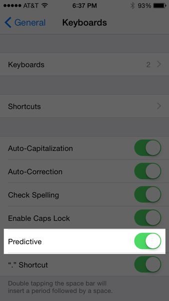 iOS 8 Quick Tip - Making Predictive Text Go Away.  ©2014 Ari Shaprio - AShapiro Studios