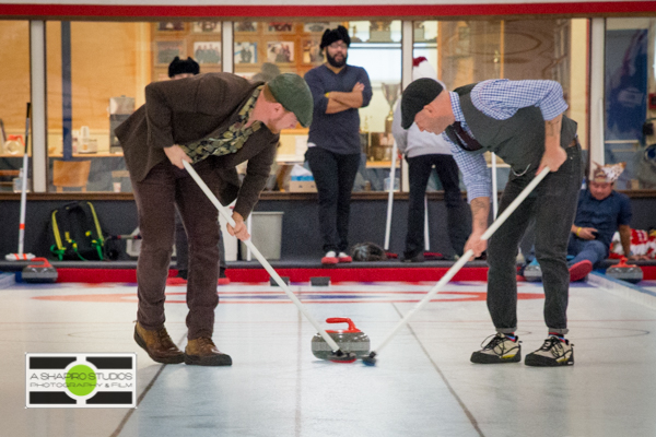 Members of the WA Chapter of the USBG and other bartenders were treated to a fun day of Hendricks Gin Cocktails and learning the ancient sport of Curling! Seattle Event Photography ©2014 Ari Shapiro - AShapiroStudios.com