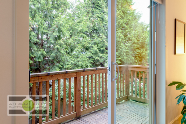 The deck off the living room of a Fremont Townhouse, listing soon.  Seattle Real Estate Photography ©2015 Ari Shapiro - AShapiroStudios.com