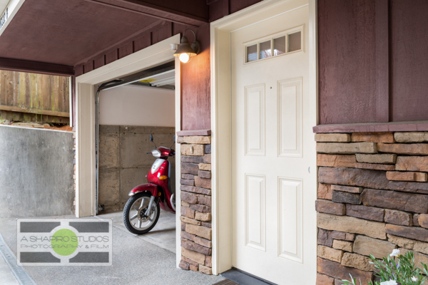 The garage of a Fremont Townhouse, listing soon.  Seattle Real Estate Photography ©2015 Ari Shapiro - AShapiroStudios.com