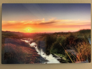 "Seashore" - Photo by Ari Shapiro. Metal Print with wall hook, 1/2" Standout from wall. Measures 12"w x 8"h. $25