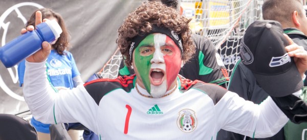 Fans go wild in the sponsor village with Allstate at Mexico Men's National Team Futbol (Soccer) matches. Event Photography - AShapiroStudios.com