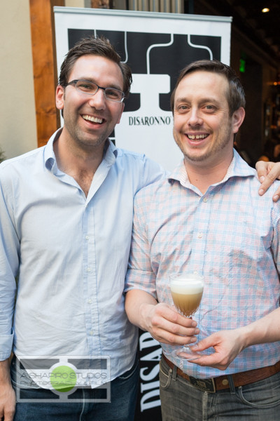 Western US Disaronno Ambassador Alex Room (left) is joined by Seattle bartender Leroy Thomas (right) at the Disaronno Mixing Star Bar Night in Seattle. Seattle Event Photography ©2015 Ari Shapiro - AShapiro Studios.com