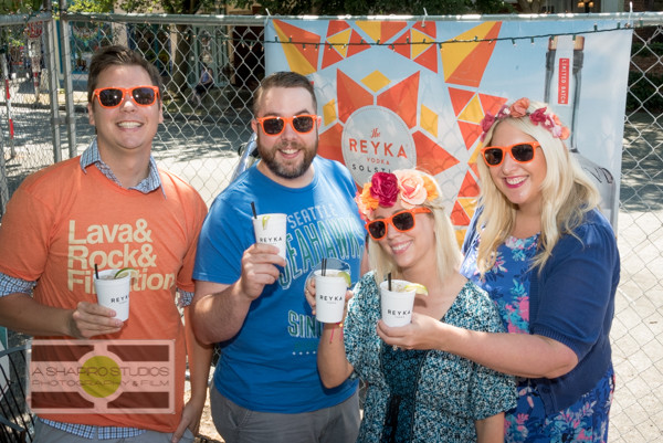 Sponsors of the Solstice Festival in Seattle's Fremont neighborhood, Reyka Vodka had cocktails, T's and shades ready! Seattle Event Photography ©2015 Ari Shapiro - AShapiroStudios.com