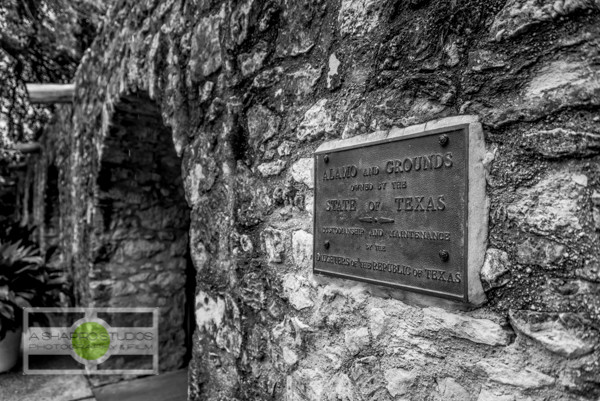 Many of the historical walls are still in place in and around The Alamo in San Antonio.  Travel Photography ©2015 Ari Shapiro - AShapiroStudios.com