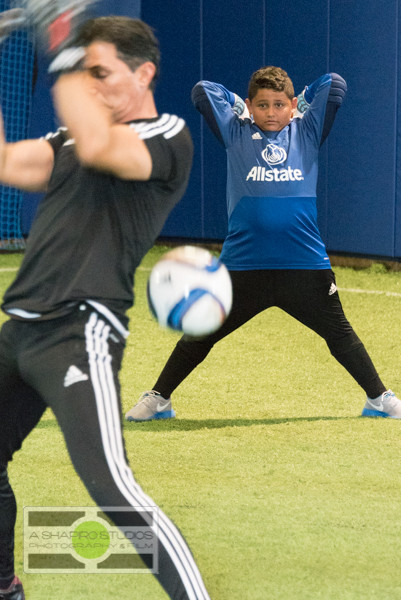 Future soccer star hopefuls practiced with goalkeeping legend Adolfo Rios at Soccer Centro.  Houston Event Photography ©2015 Ari Shapiro - AShapiroStudios.com