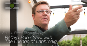 Part of Whisk(e)y Week celebrations, the Friends of Laphroaig visited bars throughout Seattle's Ballard neighborhood, tasting the tasty Single Malt Scotch Whisky alongside Simon Brooking - National Ambassador for Laphroaig. Seattle Event Photography by Paul Gibbons - AShapiroStudios.com