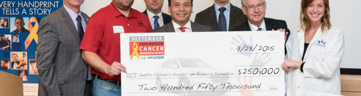 Seattle Corporate Event Photography: Hyundai Hope on Wheels at Seattle Children’s Hospital As part of the $10.5M being donated to various medical centers across the country, children receiving treatment for cancer at Seattle Children's Hospital were among the attendees of the ceremony where representatives from Hyundai, including local dealers, presented a $250,000 grant to the hospital to fund treatment programs as part of the Hope On Wheels program. Seattle Corporate Event Photography ©2015 Ari Shapiro - AShapiroStudios.com