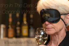 At the Space Needle in Seattle, members of the media and VIPs were invited to a Tasting In The Dark of Francis Ford Coppola wines. This sensory experience challenged guests to pick out aromas of base flavors then a flight of 4 of the company's bottlings - all while blindfolded. Hobey Wedler, a graduate student working toward his PhD in Chemistry (and blind since birth) led the group through the experience. Seattle Corporate Event Photography ©2015 Ari Shapiro - AShapiroStudios.com