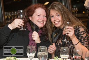 At the Space Needle in Seattle, members of the media and VIPs were invited to a Tasting In The Dark of Francis Ford Coppola wines. This sensory experience challenged guests to pick out aromas of base flavors then a flight of 4 of the company's bottlings - all while blindfolded. Hobey Wedler, a graduate student working toward his PhD in Chemistry (and blind since birth) led the group through the experience. Seattle Corporate Event Photography ©2015 Ari Shapiro - AShapiroStudios.com