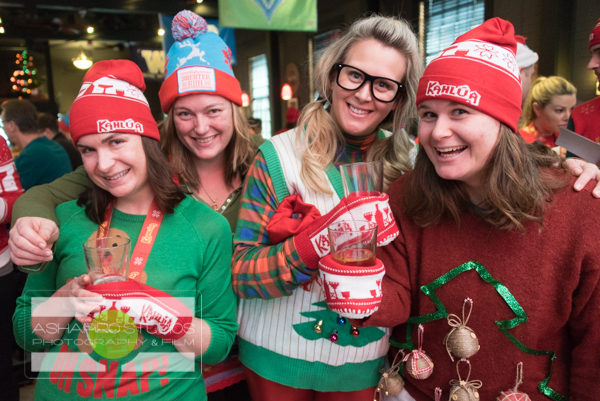 Deck those halls, trim those trees, and don that ugly sweater for the Ugly Sweater Run presented by Kahlua! Following the run, celebrators joined for the afterparty at Redmond's Bar and Grill,  Palmers East and Matador in downtown Redmond, WA. Seattle Event Photography @2016 Ari Shapiro - AShapiroStudios.com