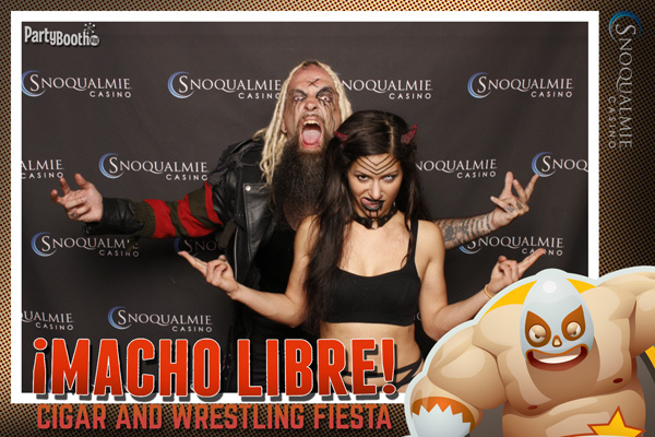 The one and only Macho Libre Cigar & Wrestling Fiesta returns to the Snoqualmie Casino Ballroom on Friday, May 5. Enjoy high flying Lucha Libre action as well as special deals... We celebrate Cinco de Mayo in style - Tonight We PartyBooth! Seattle Photo Booth ©2017 PartyBoothNW.com
